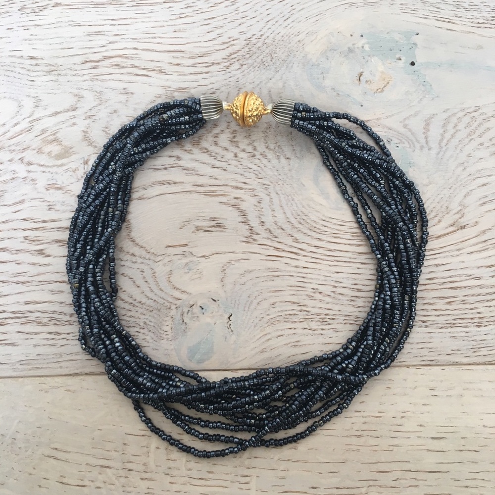Black Onyx Beaded Necklace